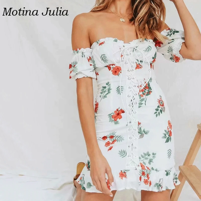 Женское мини-платье с цветочным принтом Motina Julia богемное пляжное платье
