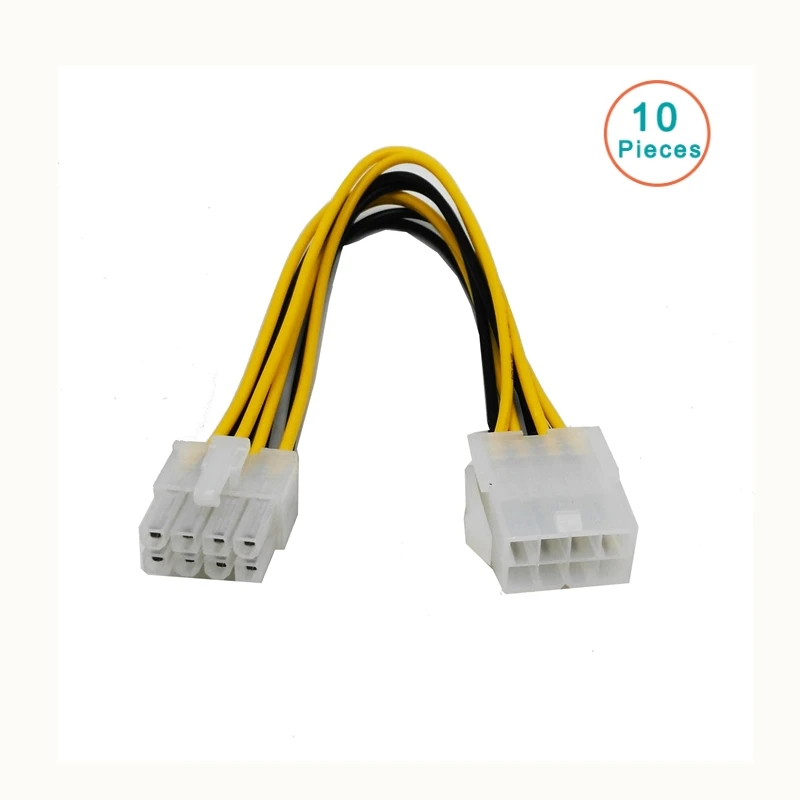 10 шт./лот 8 pin ATX 12V CPU EPS P4 Удлинительный кабель 18 см|8 atx|power extension cablecable cable |