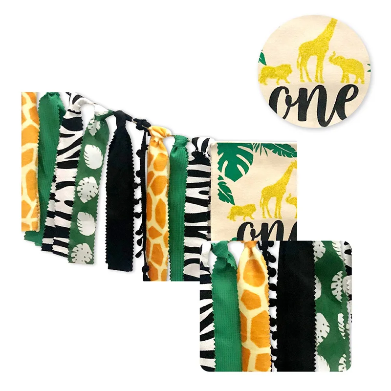 Тема животных высокий стул баннер украшения Корона товары для вечеринок ребенка