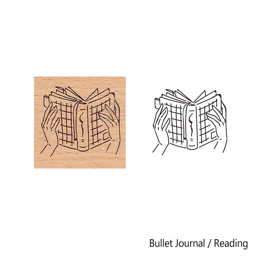 Новое поступление молочные базовые серии деревянные штампы для Bullet Journal ручной работы настроения сладкий резиновый штамп A012