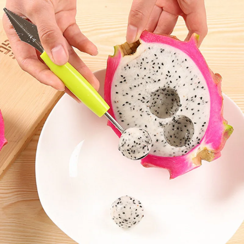 Креативный 2 в 1 нож для резьбы по фруктовым шарикам ложка киви экскаватор дыни