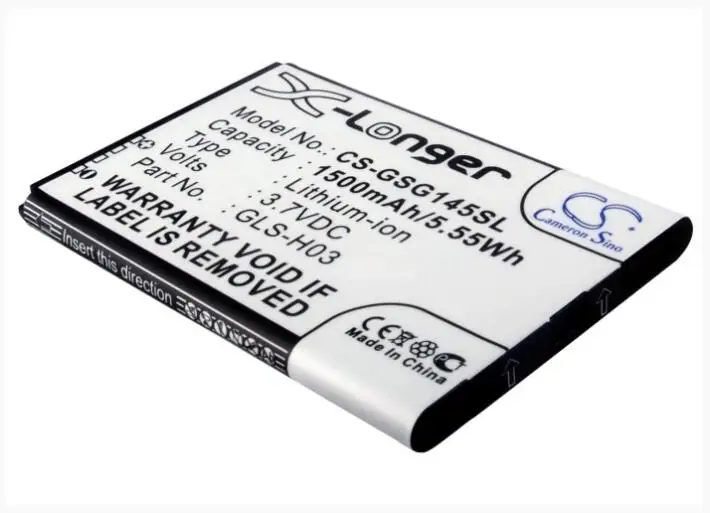 Аккумулятор Cameron Sino 1500 мАч для GIGABYTE G1345 29S00-60AR0-B30S GSMART | Мобильные телефоны и