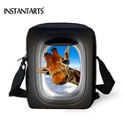 Женские сумки через плечо INSTANTARTS, забавные брендовые дамские сумочки-мессенджеры с принтом животных и оленей