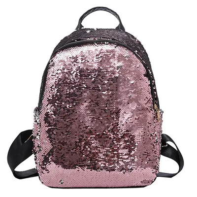 Pink Модная школьная сумка с блестками для девочек, рюкзак, Студенческая дорожная сумка через плечо, сумка для путешествий на молнии - Цвет: Pink