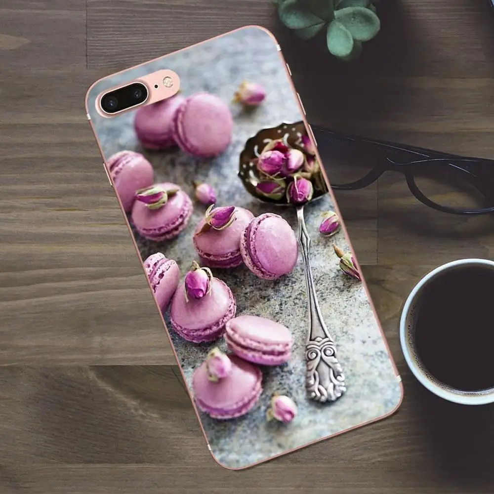 Париж Laduree Macaron для Apple iPhone X 4 4S 5 5C SE 6 6S 7 8 Plus Galaxy A3 A5 J1 J2 J3 J5 J7 2017 мягкий модный