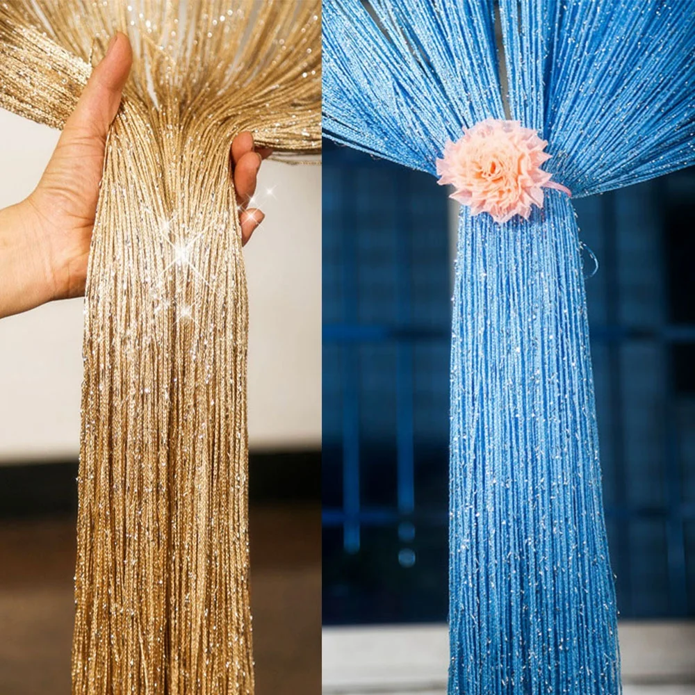 1 шт. веревка штора горячая Распродажа серебряная вспышка нить оконная дверь