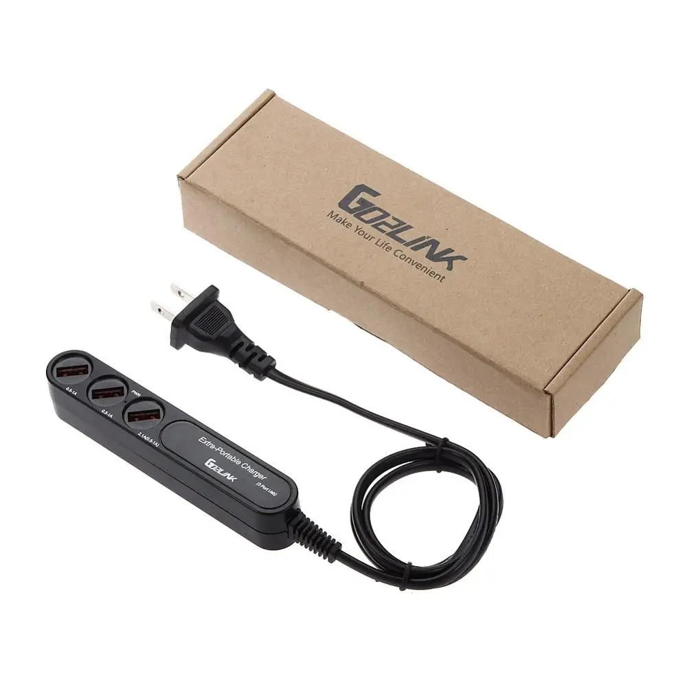Дорожное зарядное устройство Go2link с 3 портами USB адаптер для 5 В/3 4 А штепсельная