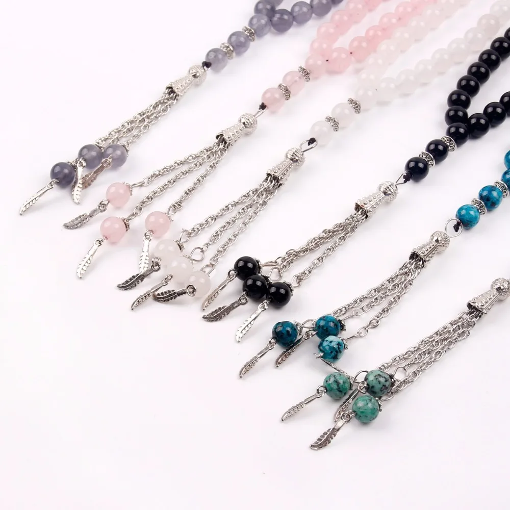 FENGRISE Хрустальный Мусульманский Tasbih Рамадан молитвенный браслет с веревкой на