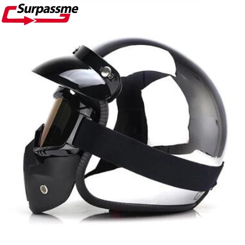 Открытый мотоциклетный шлем с открытым лицом в стиле ретро 3/4 полушлемы Casco