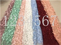 2018 new pattern 5yards xc024 7colours add flowers tulle mesh lace fabric for bridal wedding dresssawing free shipping