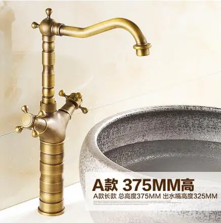 Античный бронзовый смеситель для кухни поворот на 360 градусов латунный Смеситель