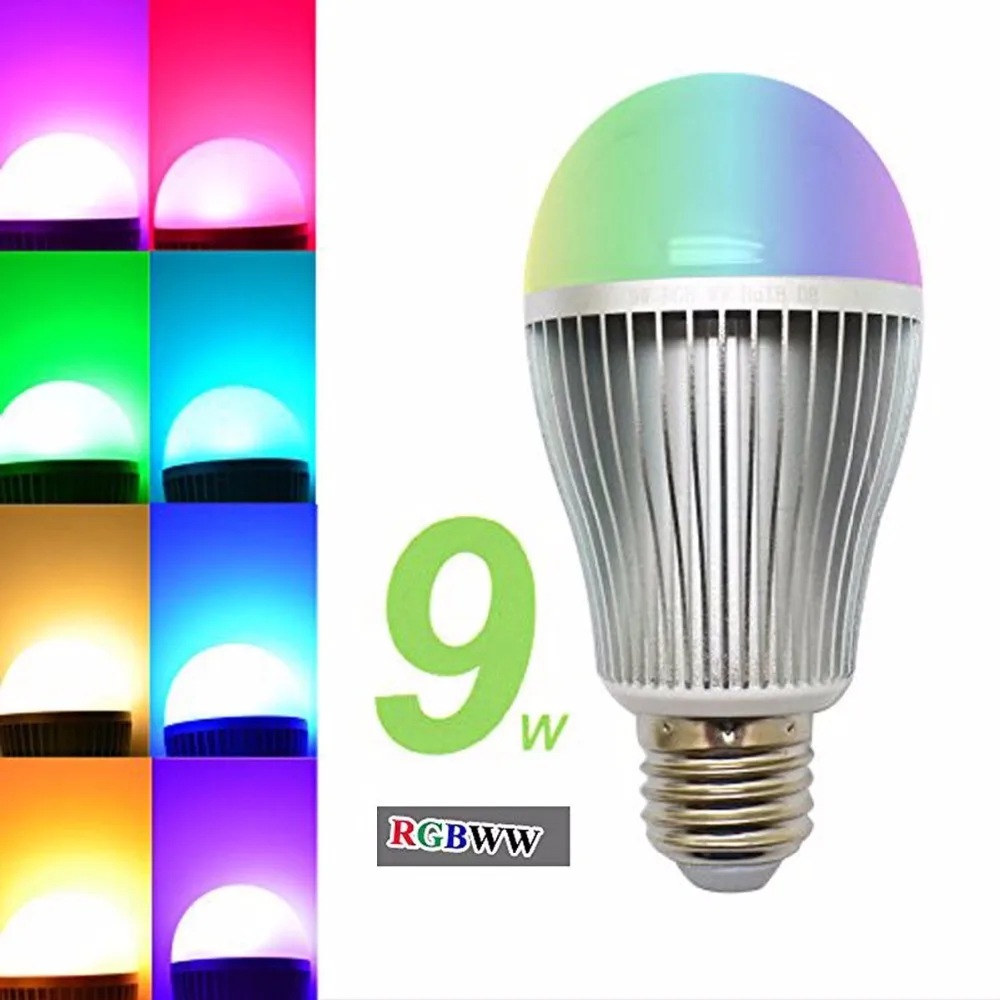 Ми-свет затемнения светодиодный лампы E26 9 Вт RGBWW Spotlight Smart Светодиодный нужно