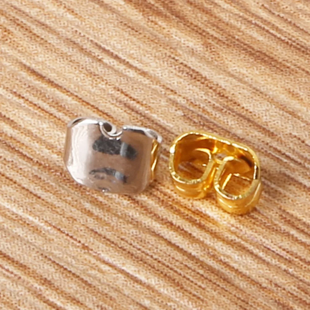 Сережки-гвоздики с золотым покрытием 4x5 мм 200 шт./лот | Украшения и аксессуары