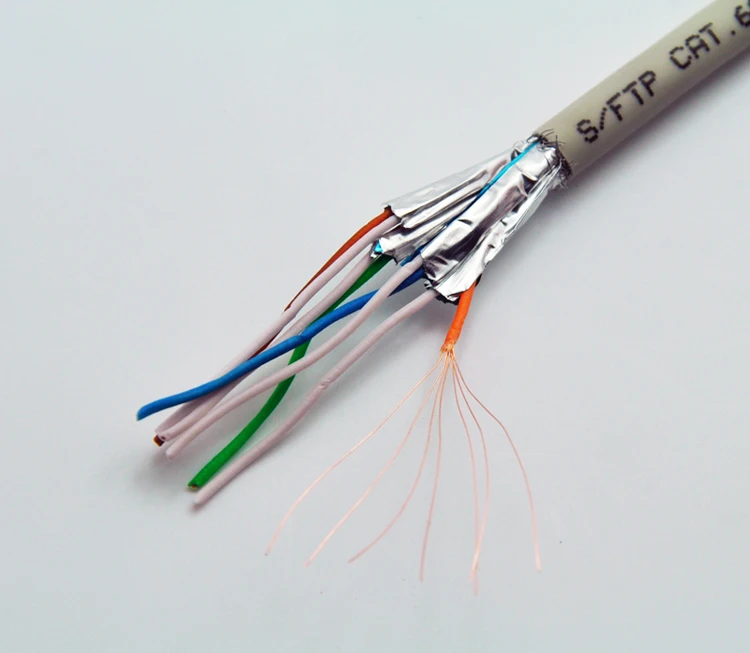 Гигабитная сеть CAT6 S-FTP сыпучий патч сырой кабель AWG26 многожильные медные провода