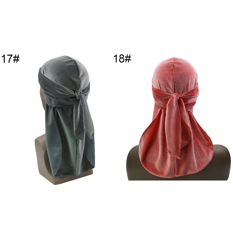 Мужская бархатная шапка-Бандана durag в стиле хип-хоп бархатные банданы Doo DU-RAG с