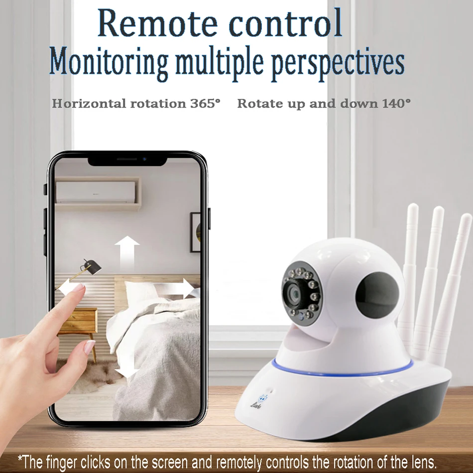 Wifi IP камера 1080P HD панорамированная ночного видения 2.0MP сетевая двухсторонняя