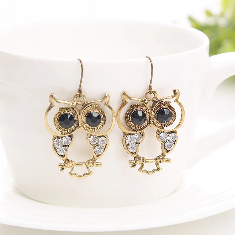 Новинка 2016 шикарные Винтажные серьги золотистого цвета с вырезами в виде