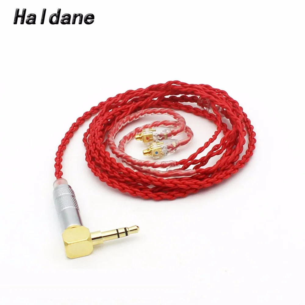 

Free shipping Haldane Red Custom Made 4 Core MMCX Cable Earphone Upgrade Cable for Shure SE846 SE535 SE315 SE215 UE900