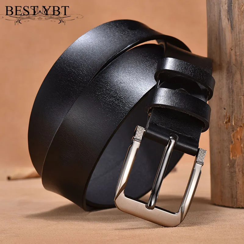 

Best YBT Men belt new fashion high quality Imitation leather Alloy pin buckle belt busniess affairs Men casual belt 105-120cm