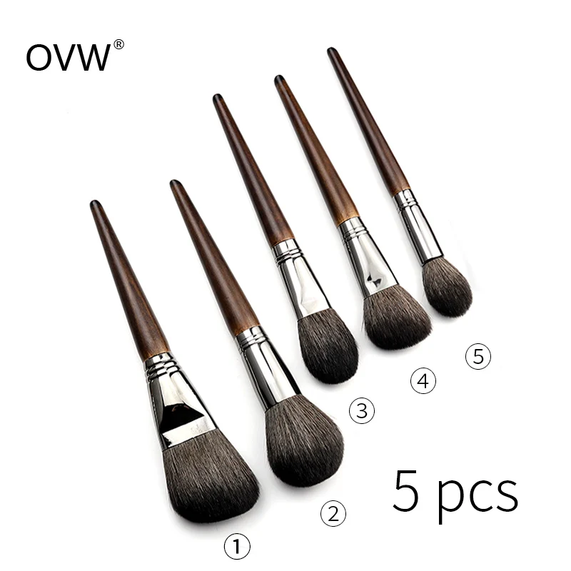 5pcs12345 OVW Pro кисти для макияжа Набор теней для век Пудра карандаш для глаз с ресницами, губами Макияж Кисти Косметический Красота ящик для инструментов, лидер продаж - Handle Color: 5pcs12345