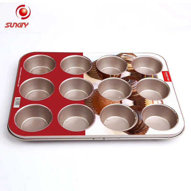 Антипригарная металлическая Форма для пудинга 12 отверстий форма кексов