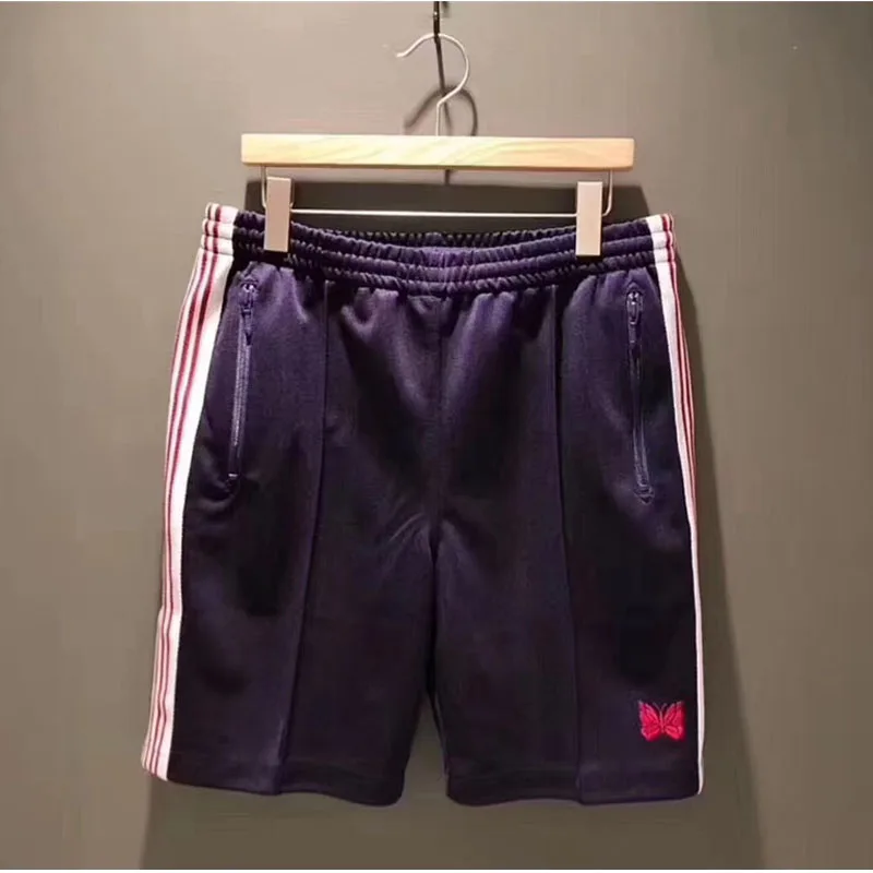 1 19ss Awge X Needles шорты для женщин и мужчин 1:1 высокое качество A$ Ap Awge бабочка вышивка бабочка шнурок шорты Awge X шорты - Цвет: 1
