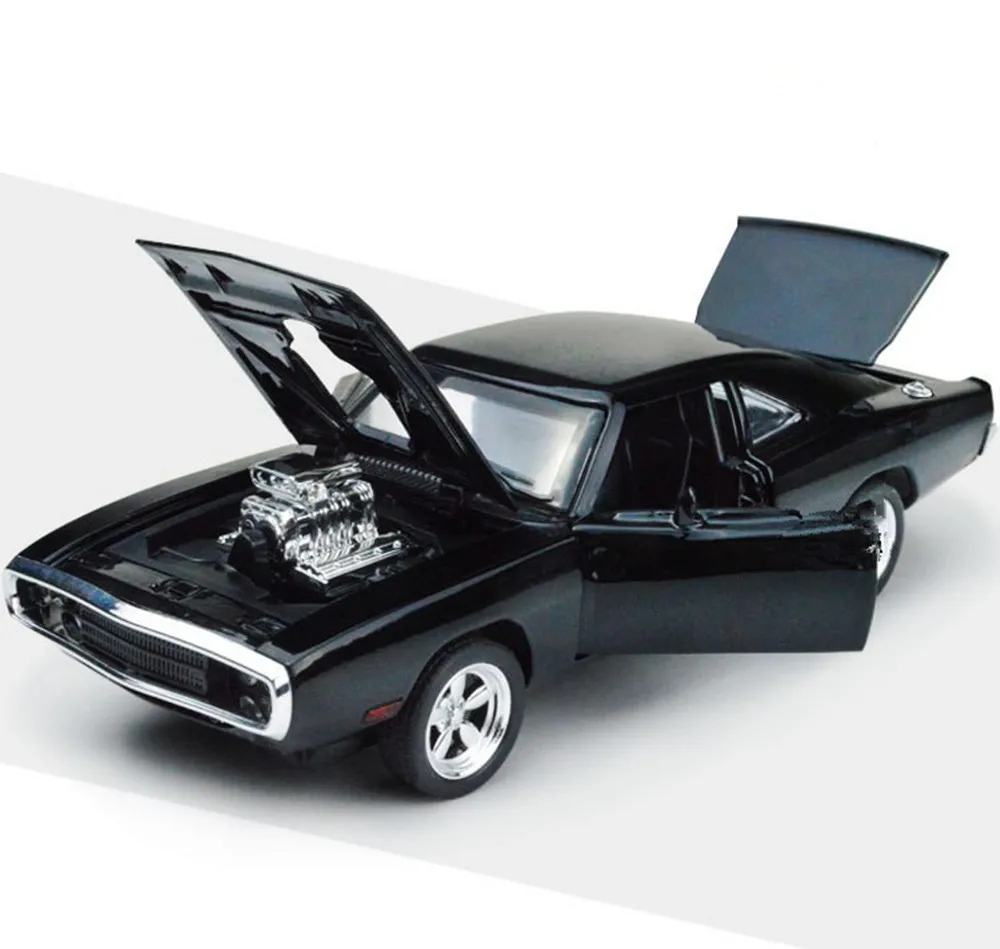 Black 4 цвета 1:32 Масштаб Форсаж Модель Масштабная модель машинки 1970 Dodge зарядное устройство Модель сплав игрушечные машинки литые игрушки для мальчика Детский подарок - Цвет: Black