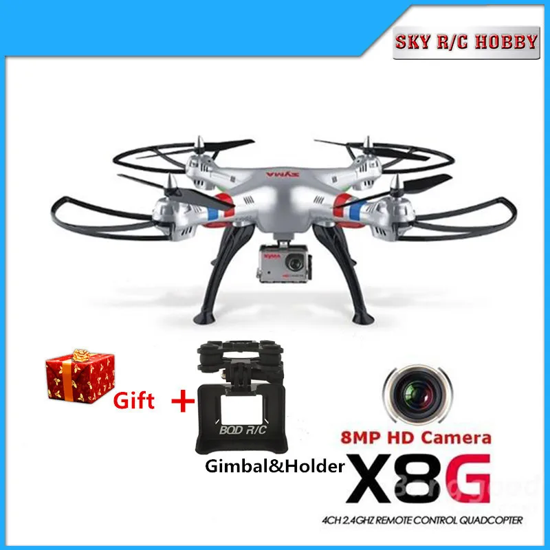 SYMA X8G 2 4G 4CH 6 осевое предприятие с 5MP/8MP широкоугольной HD камерой RC Квадрокоптер