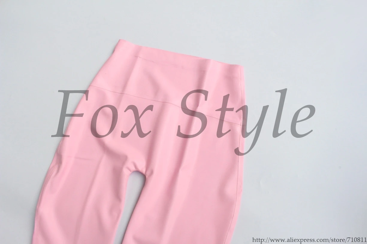 Close-fitting latex leggings for girls in Pink