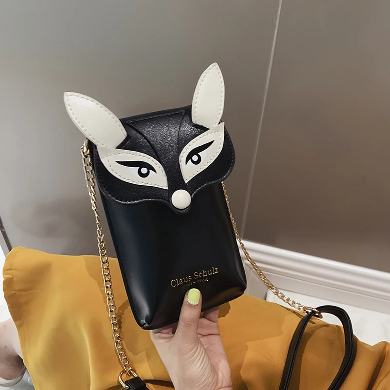 Женские сумки через плечо маленькая сумочка-кошелек с лисой для телефона