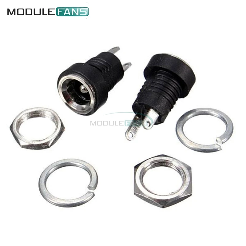 5 шт. DC 022B 3A 12v Питание разъем Женский Панель крепление Разъем мм 2 1 переходник типы