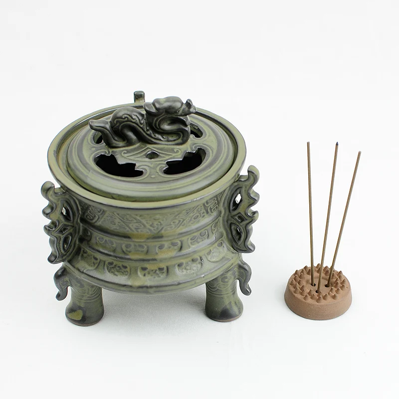 Beautiful creative incense coil furnace home aromatherapy ceramic kiln glaze Shen Tan Tower burner | Дом и сад