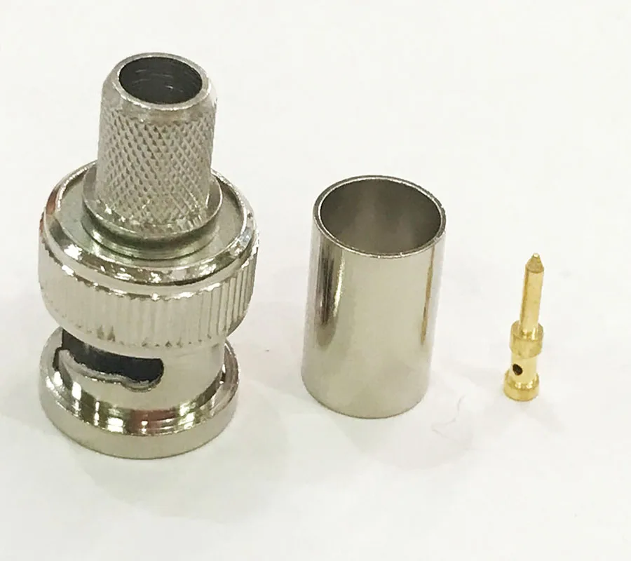 10 шт. обжимной штекер BNC для 5D FB 50 5 LMR300 RG5 RG6 RF Coax Коаксиальный кабель адаптер