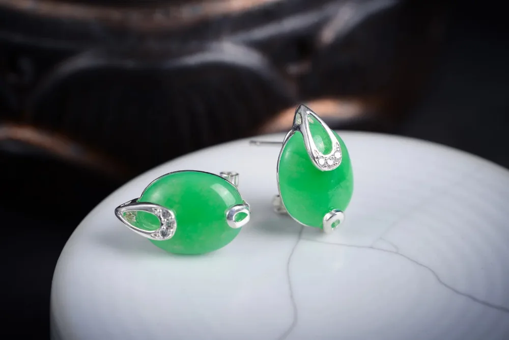 

Lady's Genuine COLORFISH Luxury gem stone Square 925 Sterling earring big 925 earringsWomen Party,