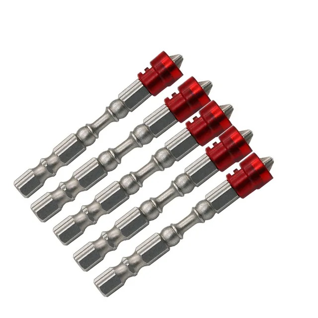 5pcs single head 5 шт. PH2 Магнитная отвертка бит противоскользящая S2 Стальная электрическая отвертка набор 1/" шестигранный хвостовик с одной головкой электроинструменты - Цвет: 5pcs single head