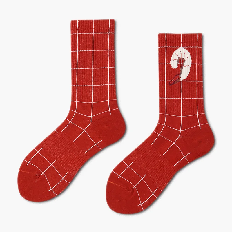 Харадзюку женские хлопковые носки для скейтборда с рисунком винтажные