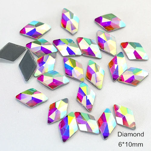 Diamond 6x10mm AAAAA качественные стразы специальной формы, стразы горячей фиксации, стразы горячей фиксации Y3853 - Цвет: Diamond 6x10mm