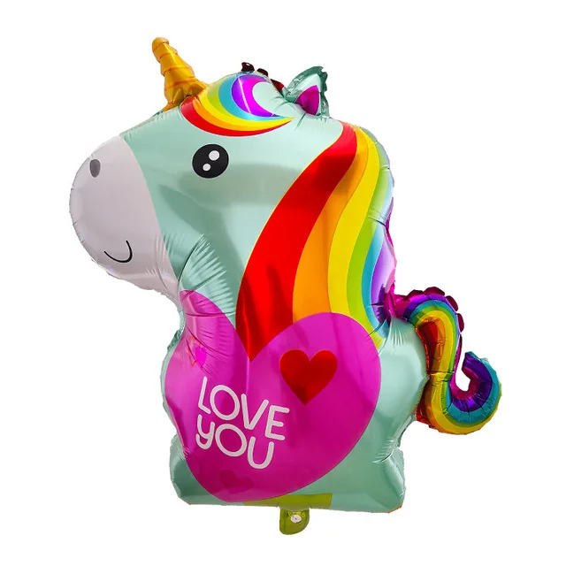 Многоцветный 1pc Unicorn Balloons Engagement Wedding Children's Day Birthday Party Decoration Foil Balloon Unicorn Balloon Party Decoration - Цвет: Многоцветный