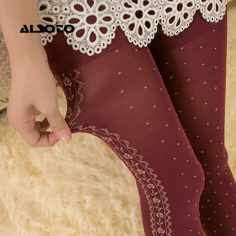 Женские колготки для похудения ALSOTO эластичные трико с розами воздухопроницаемые