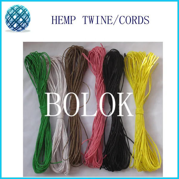 

12 color 5pcs/lot 1mm waxed and colored hemp cords (10m/bundle)(total 50m) by free shipping