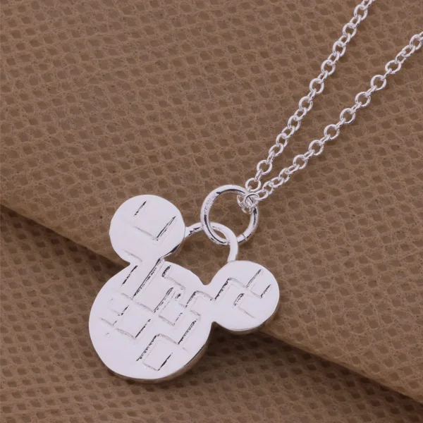 Модное серебряное ожерелье с подвеской в виде милых животных AN232 | Украшения и