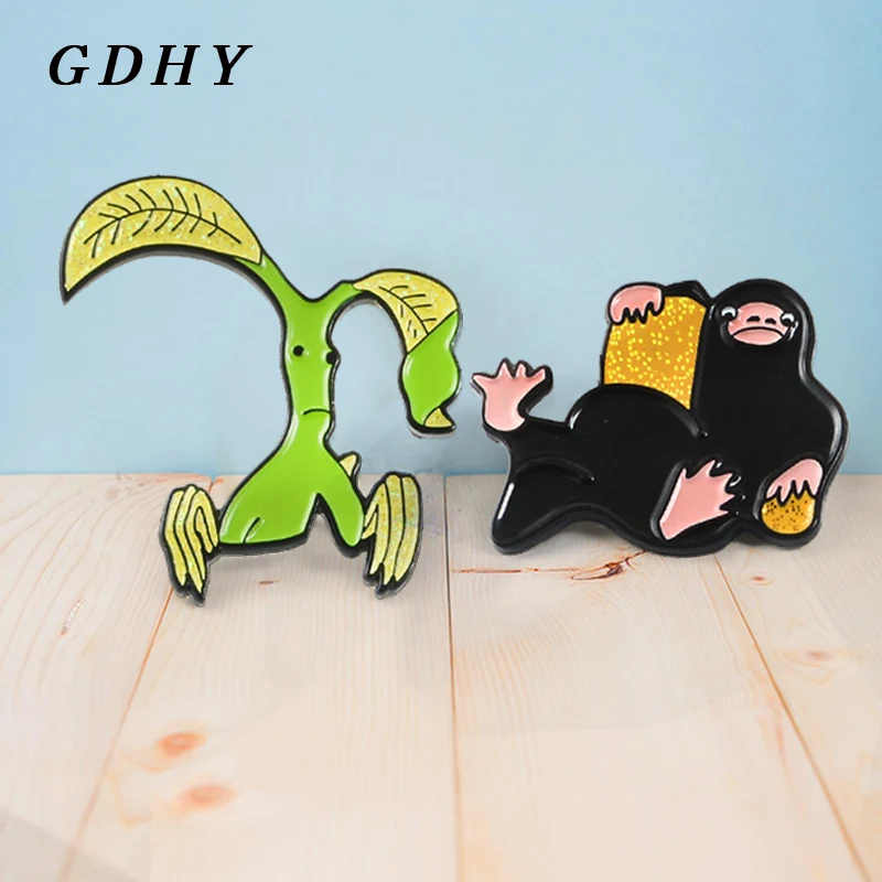 Броши GDHY с изображением фантастических животных бантиков и лягушек