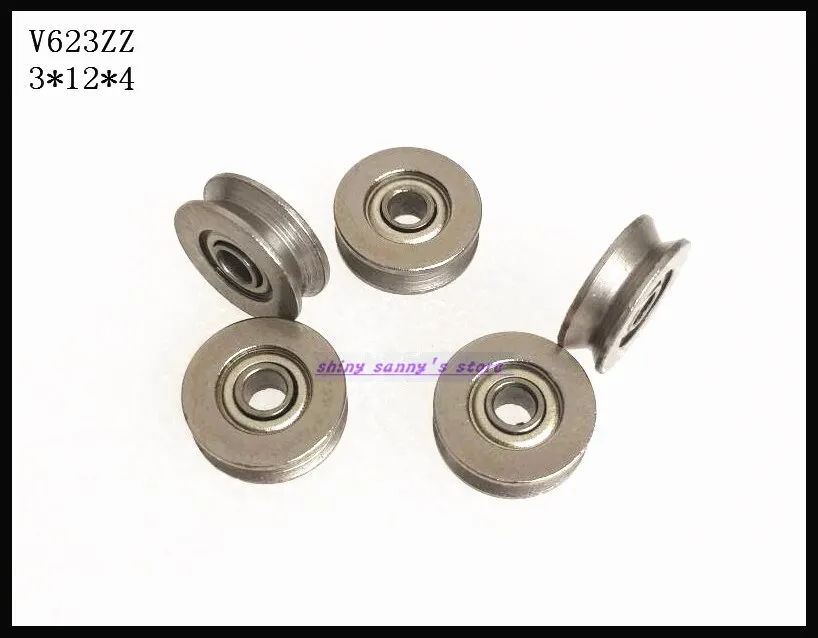 10 шт./лот V623ZZ 623VV 3x12x4 мм V Groove глубокий шаровой подшипник из углеродистой стали