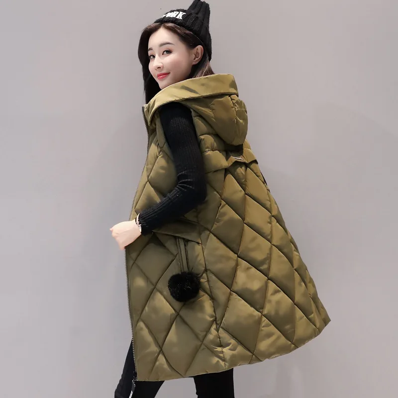 2017 теплый жилет без рукавов женское хлопковое пальто на зиму и осень майки