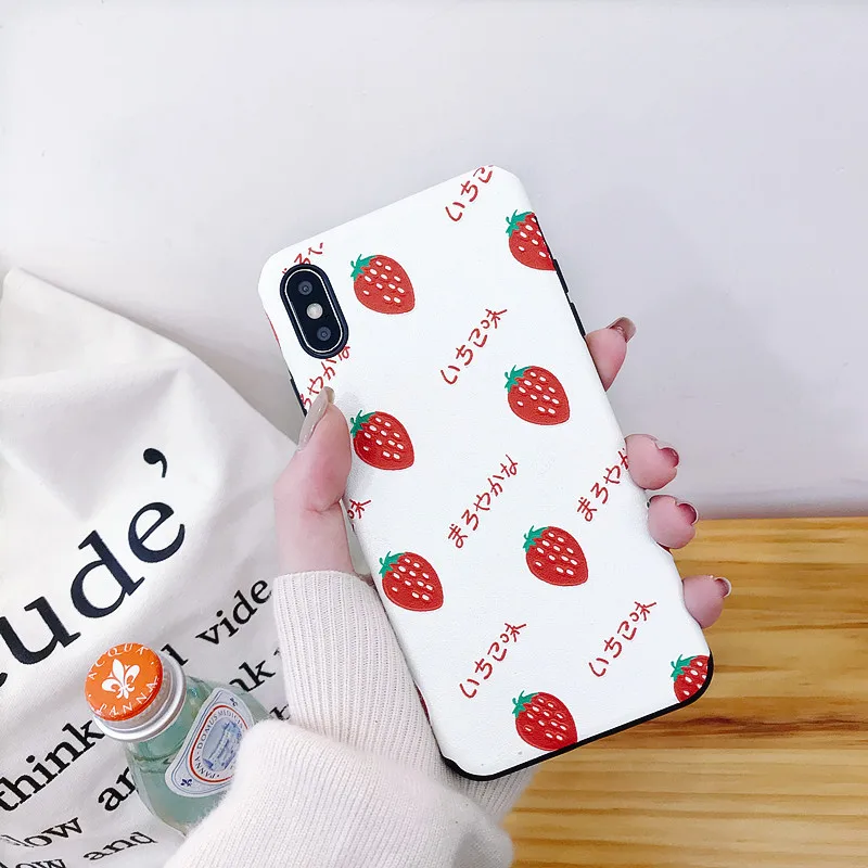 Honor 8X Cute Strawberry phone case for Huawei P10 / P20 pro/P30 /P30 pro Mate 10/20pro Nova 3 /3i/3E/Nova4 Fruits back Cover |