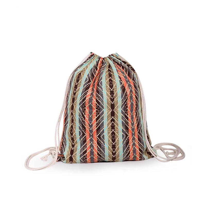 Модный рюкзак из накачивающейся веревки в этническом стиле с цифровым принтом