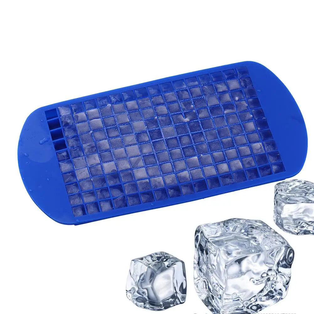 

160 Grids Food Grade Silicone Ice Tray Fruit Ice Cube Maker DIY Creative Small Ice Cube Mold Square Shape Kitchen Bar Fitting