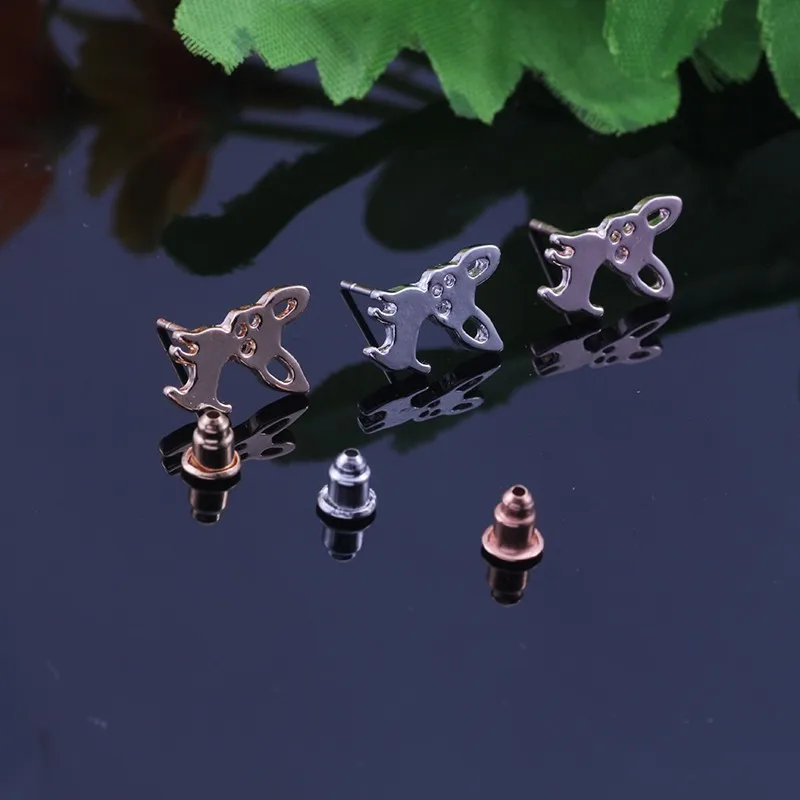 Простой для питомцев щенком серьги с собаками женщин и девочек милые крошечные