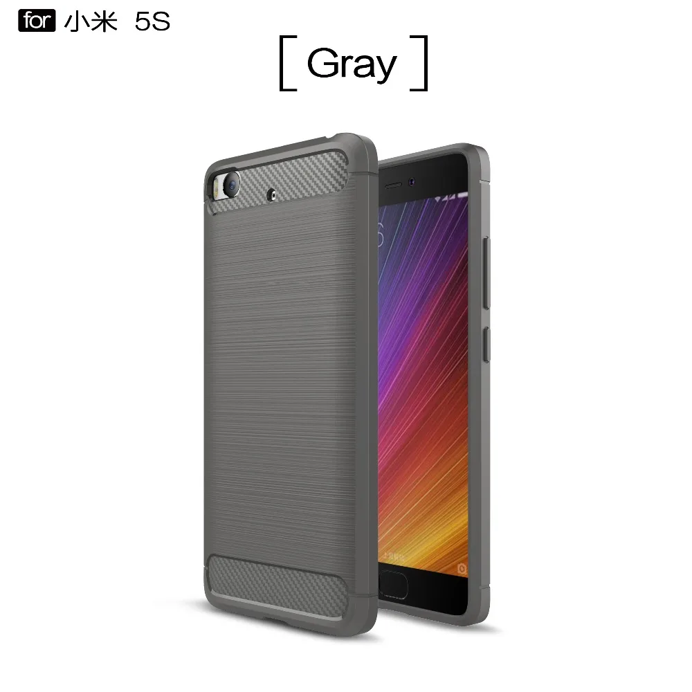 Супер tpu чехол Для Сяо Mi 5S/mi 5S высокое Класс углерода Волокно матовый Мягкий