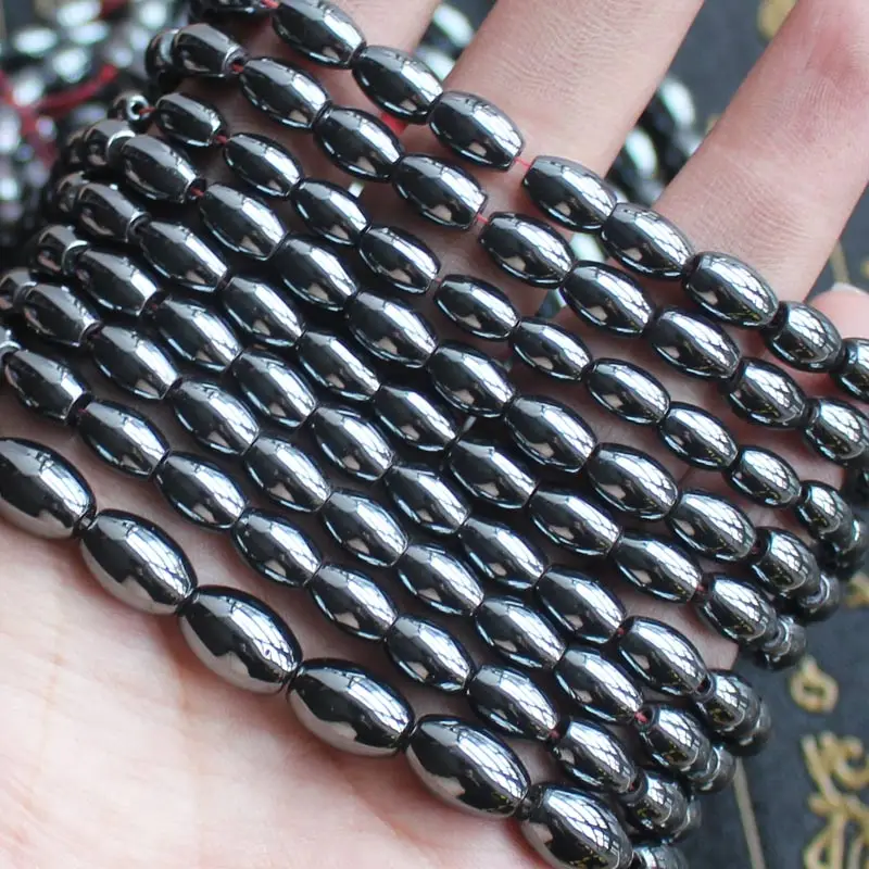 Овальные Бусины Из Натурального Гематита 15 дюймов на нить для изготовления